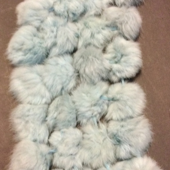 Women’s Baby Blue Rabbit FurWinter/Dress Scarf - Picture 3 of 5